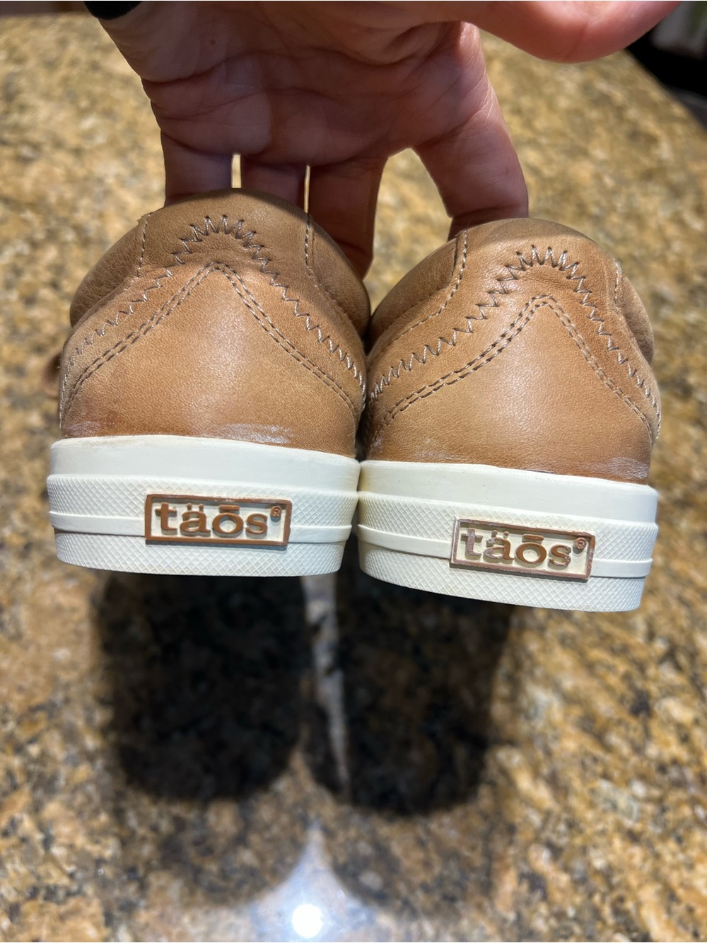 Taos women’s Brown Leather Lace-Up Sneakers - Picture 5 of 13